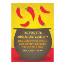 Chilli Pot - Cook Off Invitation