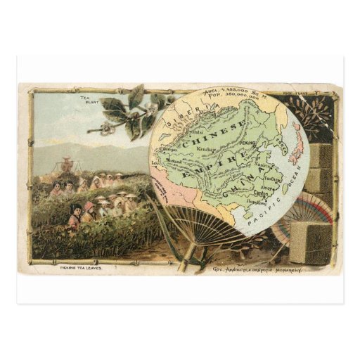China, 1889 vintage card post card
