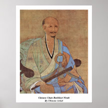 Chinese Chan-Buddhist Monk By Chinese Artist Posters