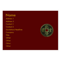 Chinese Coins Business Card