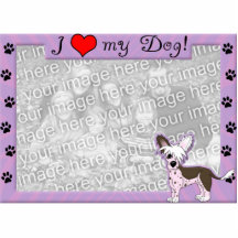 Chinese Crested Photo Frame Acrylic Cut Out