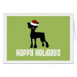 Chinese Crested Santa Hat Greeting Card