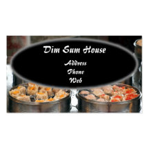 Chinese Dim Sum Dishes in Metal Steamers Business Cards