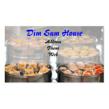 Chinese Dim Sum Dishes in Metal Steamers Business Cards