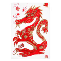 Chinese Dragon Astrology Invitation Card