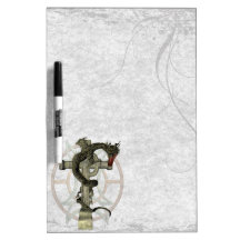 Chinese Dragon & Celtic Cross Dry Erase Board
