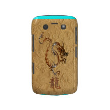 Chinese Gold Dragon on Lace Blackberry Case