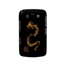 Chinese Gold-look Dragon Blackberry Case