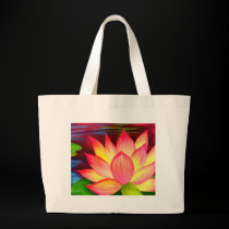 Chinese Lotus Water Lily Flower Art - Multi bags