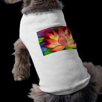 Chinese Lotus Water Lily Flower Art - Multi pet clothing