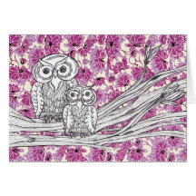 Chinese Paper Owls 7 Card