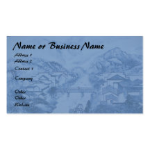 Chinese Porcelain Blue Business Card