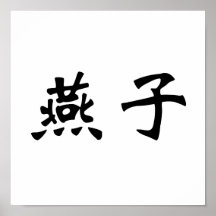 Chinese Symbol for swallow Print