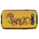 Chinese Tribal Mythology Dragon Stripes Red Gold Galaxy S3 Case