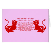 CHINESE ZODIAC PAPERCUT TIGER ILLUSTRATED GREETING CARD