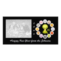 Chinese Zodiac Year of the Snake Photo Card