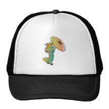 chinesische Dame chinese lady Retrokult Cap