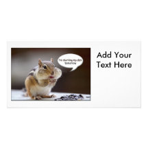 Chipmunk on a Diet Photo Photo Card Template