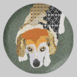 Chloe (Beagle) Green Plate plates