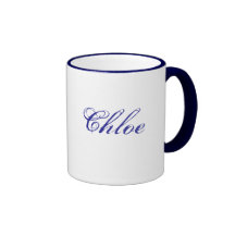 Chloe Elegant Blue and White Mug