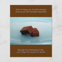 Chocoholics Anonymous meetings Flyer Design