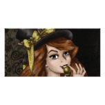 Chocolate and Gold Personalized Photo Card