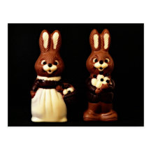 Chocolate bunnies postcard