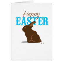 Chocolate bunny tarjeton
