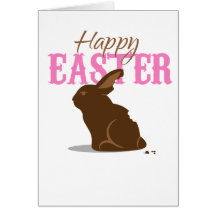 Chocolate bunny tarjeton