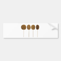 Chocolate chip cookie on a stick bumper sticker