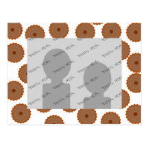 Chocolate Cupcake Pattern. Postcards