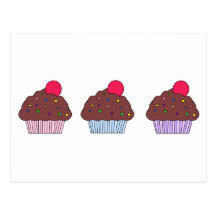 Chocolate CupCake Postcard