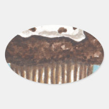 Chocolate Cupcake Stickers