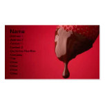 Chocolate Dipped Strawberry Business Card Templates