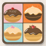 Chocolate Doughnuts Stylish Cork Coaster