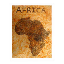 Chocolate Earth_African Map Postcard