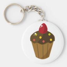 Chocolate Frosted Cupcake Key Chains
