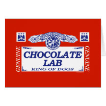 Chocolate Lab Card
