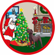 chocolate lab deck the halls photo cutouts
