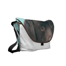 Chocolate Lab Dog Messenger Bag