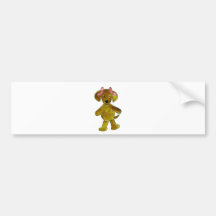 Chocolate Lab Pink Bows Bumper Stickers