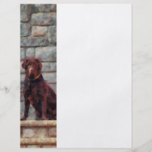 Chocolate Labrador on Porch Flyers