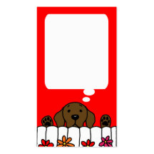 Chocolate Labrador watching you message card Business Cards