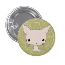 Chocolate lolkitty (limegreen polkadot print) pin