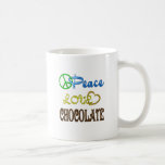 Chocolate Peace Love Coffee Mug