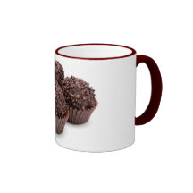 Chocolate Pralines Isolated on White Coffee Mugs