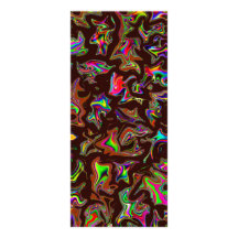 Chocolate Swirly Abstract Rack Cards
