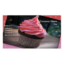 Chocoloate cup cake business card