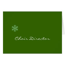 Choir Director Snowflake Card