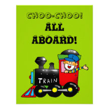 choo choo train 5th birthday party personalized invitation